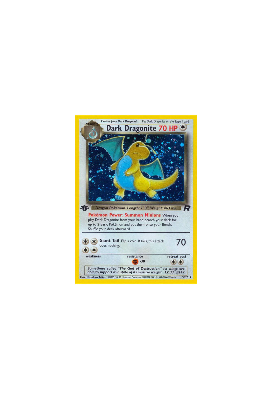 Dark Dragonite Unlimited Holofoil LP