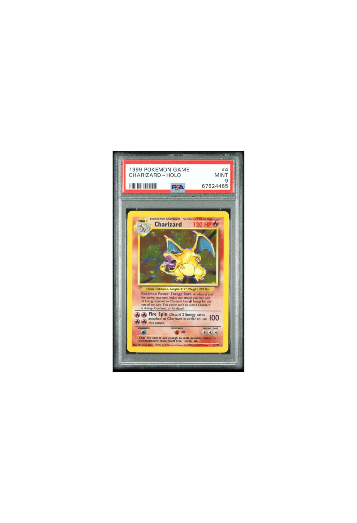 Base Set Charizard Holo PSA 9