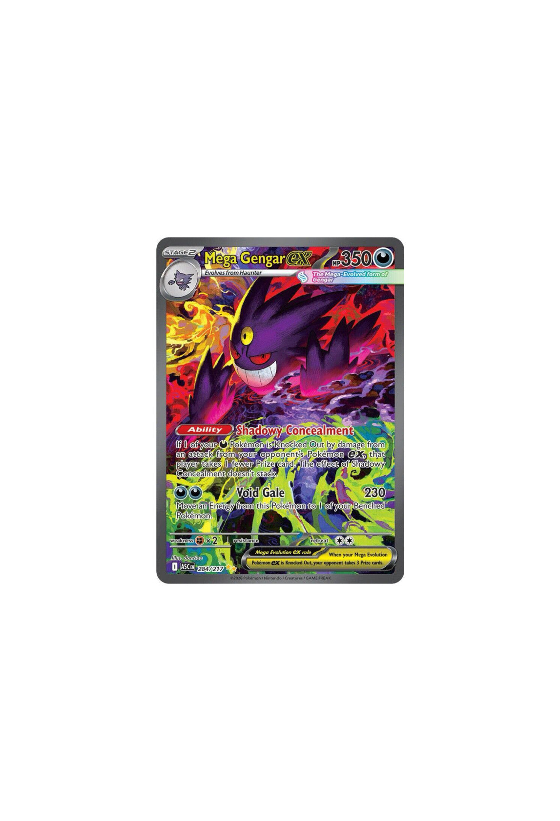 Ascended Heroes Mega Gengar Ex 284/217 NM