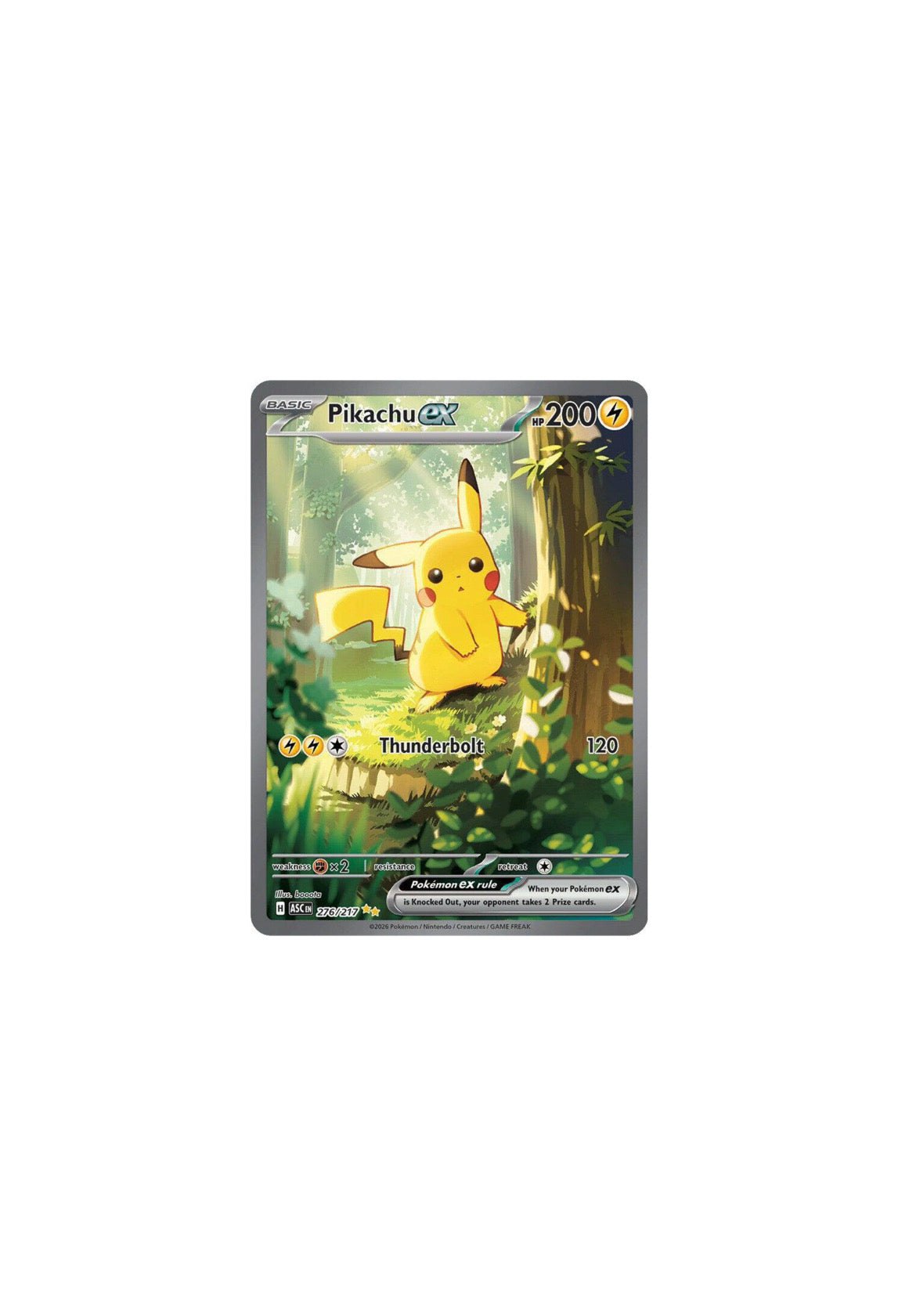 Ascended Heroes Pikachu Ex 276/217 NM