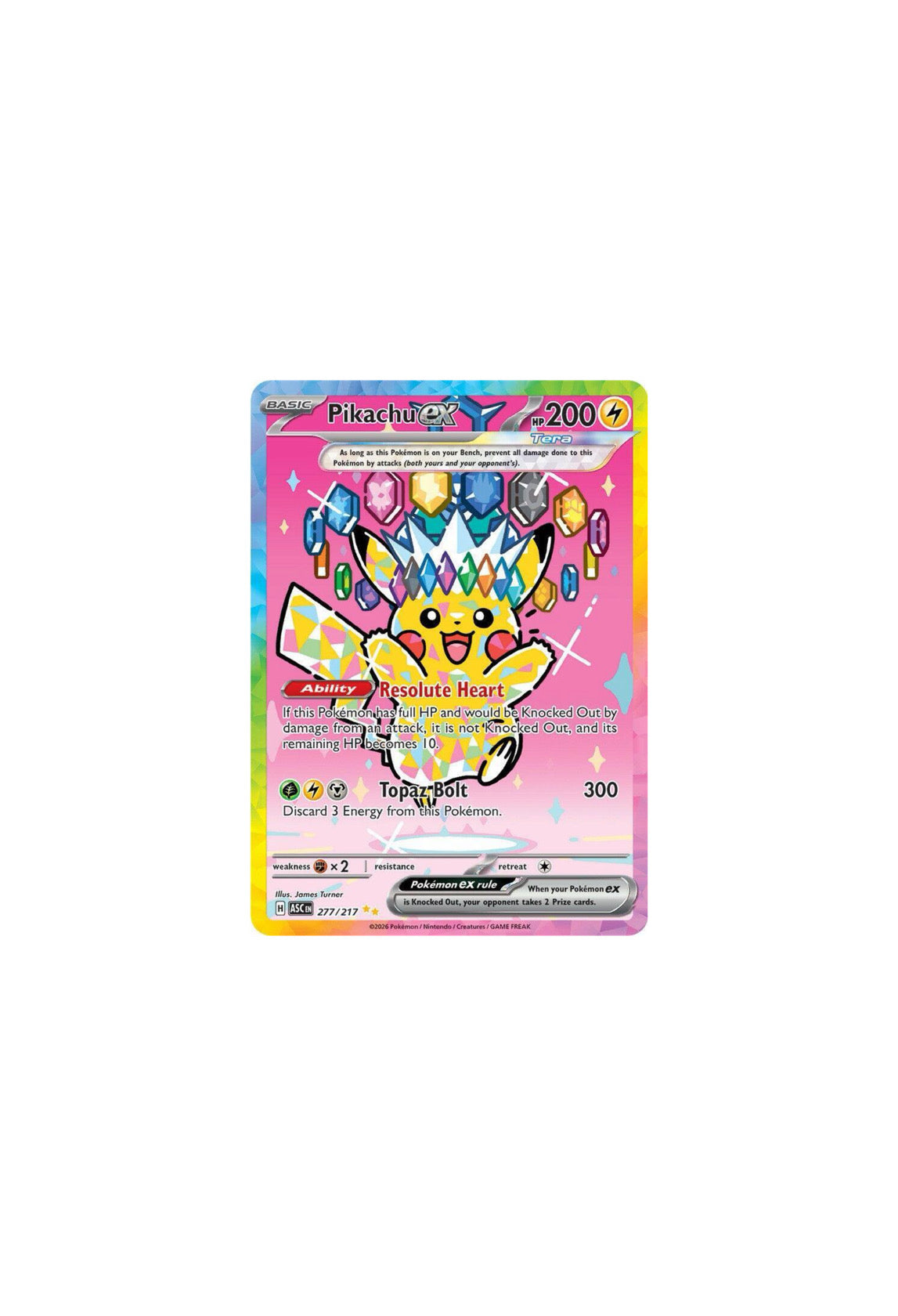 Ascended Heroes Pikachu Ex NM