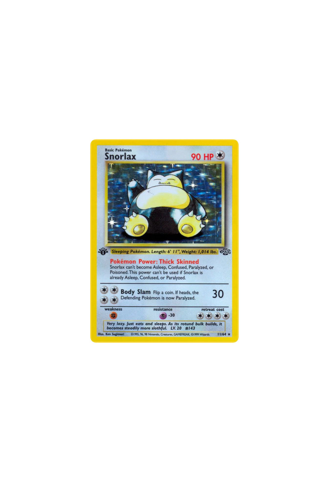 Snorlax Base Set 1st Edition Holofoil 11/64 MP