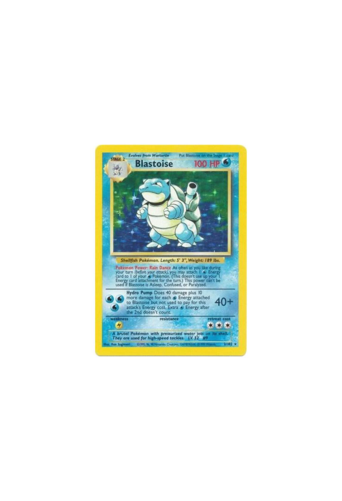 Blastoise Base Set Holo Unlimited Foil LP