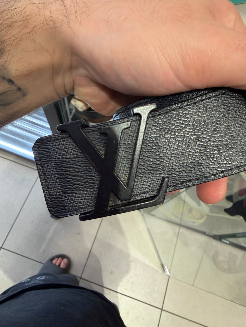 Louis Vuitton Damier Belt White Pre Owned, Louis Vuitton Damier Belt Black Pre Owned, Louis Vuitton Sneaker Sz 10 US Pre Owned